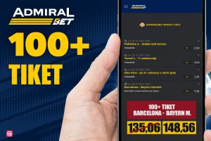 AdmiralBet 100+ tiket - Jamal asistent, "požuteli" Palinja i crveni karton za kvotu 148,56